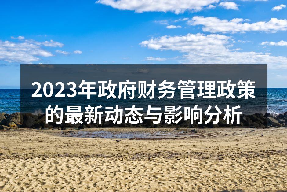 2023年政府财务管理政策的最新动态与影